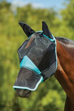 WeatherBeeta Comfitec Deluxe Fine Mesh Fliegenmaske mit Nüsternschutz Cob